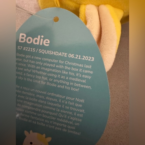 NWT 7" BODIE THE  COW SQUISHMAILLOW - Picture 4 of 4